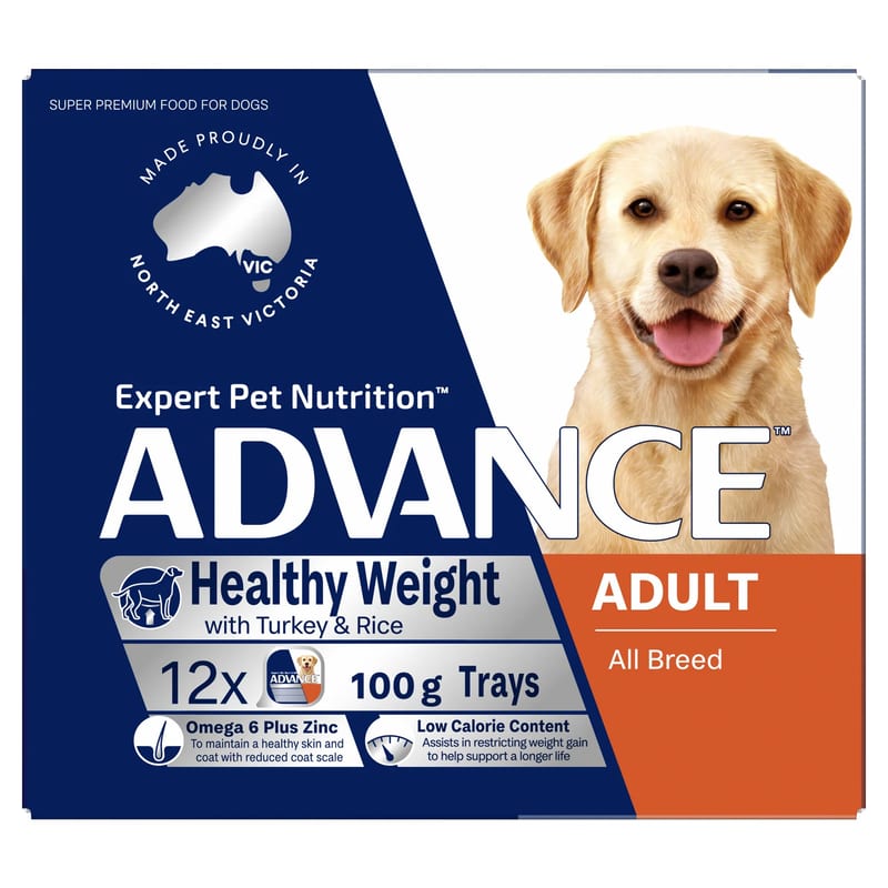 ADVANCE Adult All Breed Healthy Weight Wet Dog Food with Turkey & Rice professional product photo ready to upload to shopify