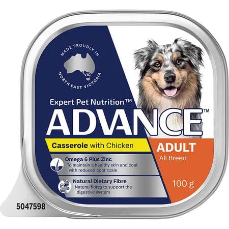 ADVANCE Adult All Breed Wet Dog Food Casserole with Chicken professional product photo ready to upload to shopify