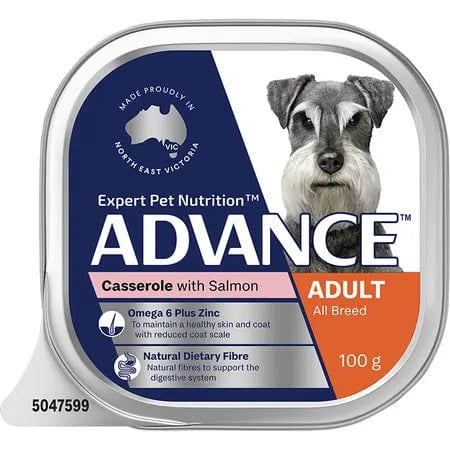 ADVANCE Adult All Breed Wet Dog Food Casserole with Salmon professional product photo ready to upload to shopify
