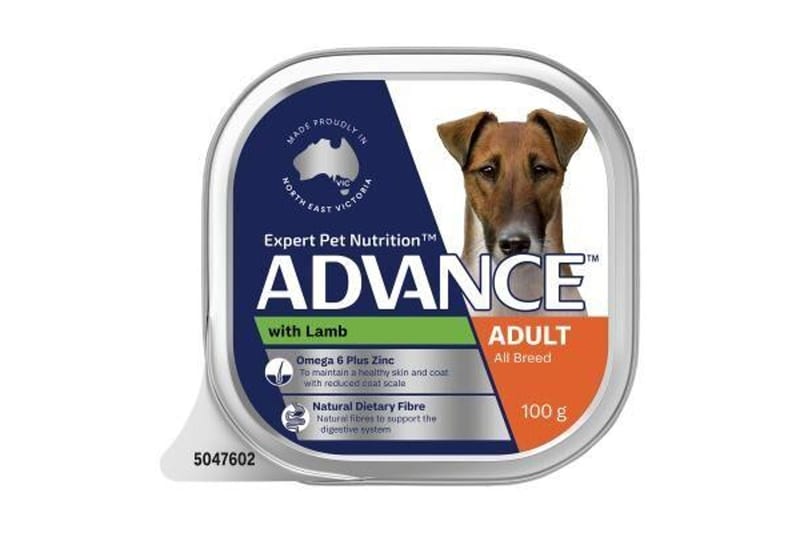 ADVANCE Adult All Breed Wet Dog Food with Lamb professional product photo ready to upload to shopify