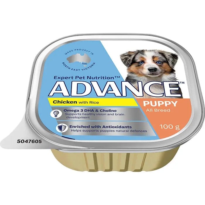 ADVANCE Puppy All Breed Wet Dog Food Chicken with Rice professional product photo ready to upload to shopify
