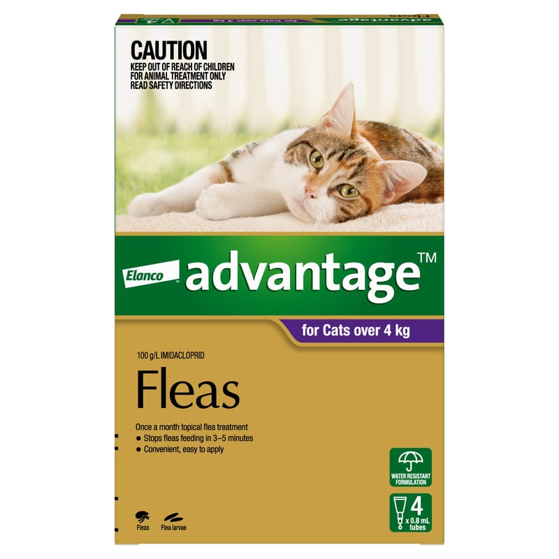 ADVANTAGE Flea Treatment for Cats Over 4 kg professional product photo ready to upload to shopify