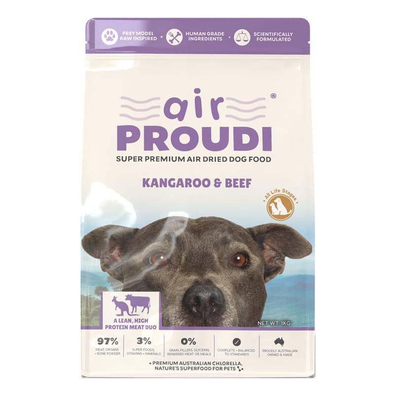 AirProudi Air-Dried Dog Food - Kangaroo & Beef professional product photo ready to upload to shopify