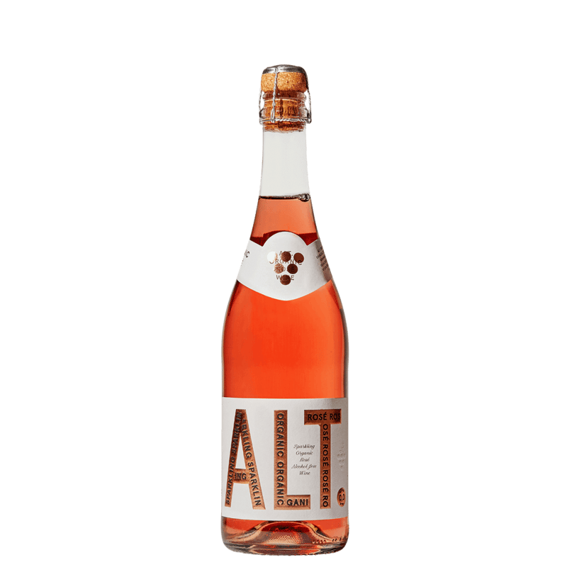 ALT Non-Alcoholic Rosé Sparkling Wine professional product photo ready to upload to shopify