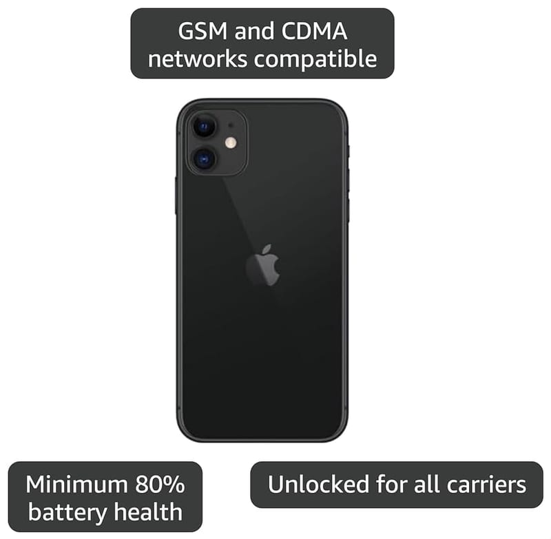 Apple iPhone 11 128GB Black professional product photo ready to upload to shopify