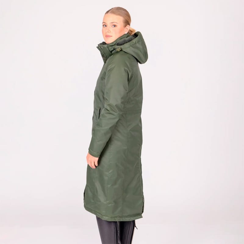 Aubrion Eltar Long Waterproof Riding Coat Khaki professional product photo ready to upload to shopify