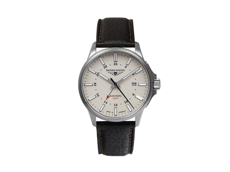 Bauhaus Aviation Automatisch Titanium GMT Herenhorloge 42mm professional product photo ready to upload to shopify