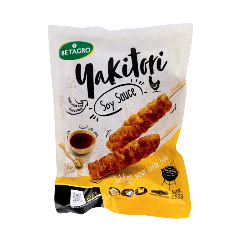Betagro Chicken Yakitori with Soy Sauce professional product photo ready to upload to shopify