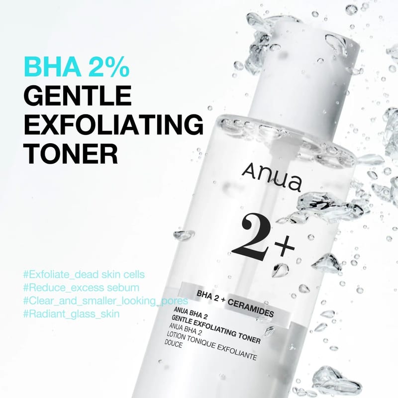 BHA 2 Gentle Exfoliating Toner 150ml professional product photo ready to upload to shopify