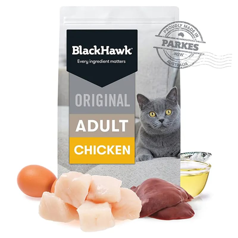 Black Hawk Adult Dry Cat Food Chicken professional product photo ready to upload to shopify