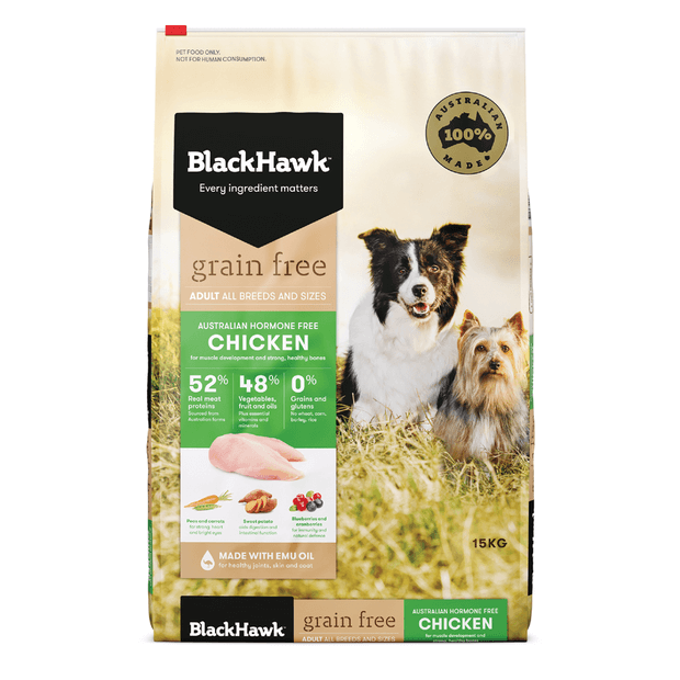 Black Hawk Grain Free Adult Dry Dog Food Chicken professional product photo ready to upload to shopify