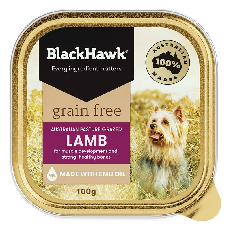Black Hawk Grain Free Adult Lamb Wet Dog Food 100g 9 Pack professional product photo ready to upload to shopify