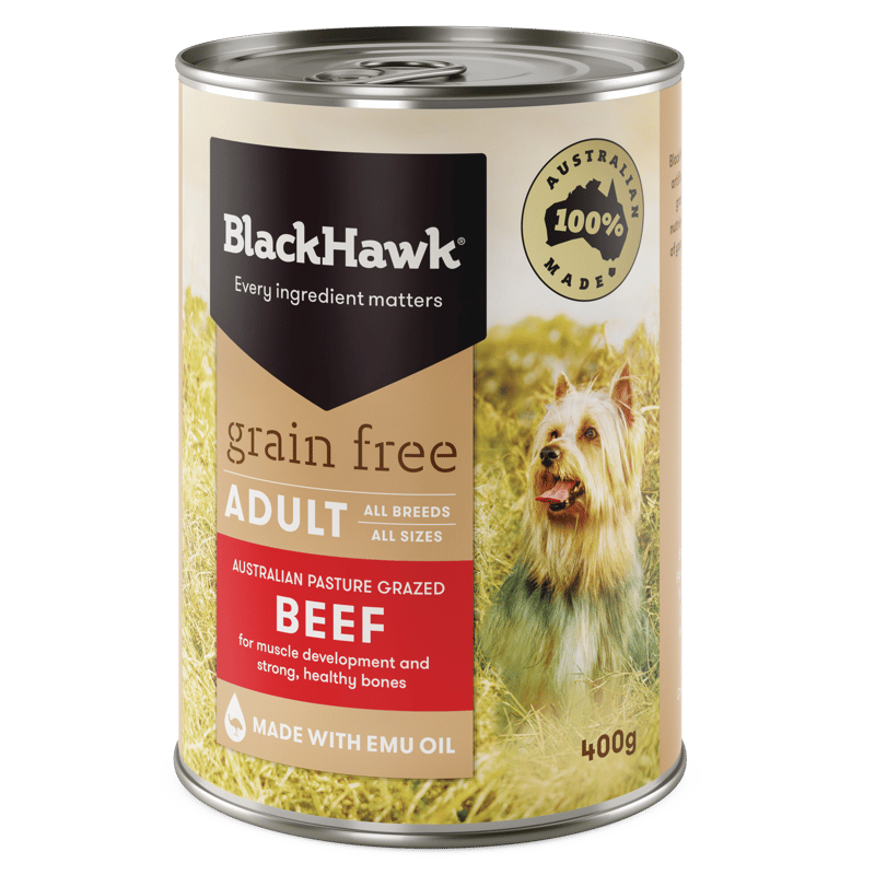 Black Hawk Grain Free Adult Wet Dog Food Beef professional product photo ready to upload to shopify