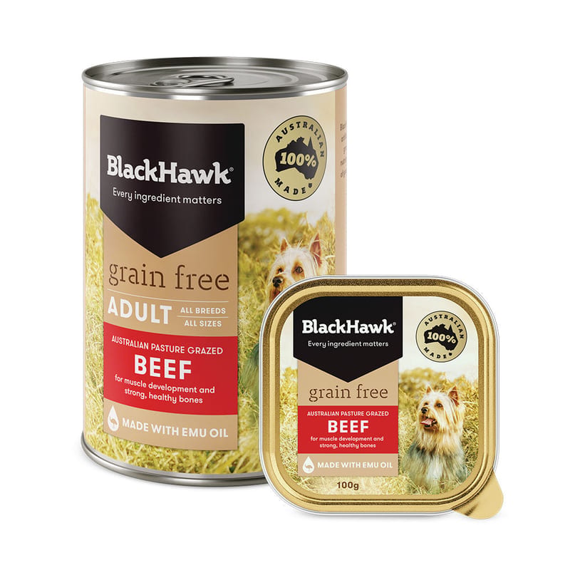 Black Hawk Grain Free Adult Wet Dog Food Beef professional product photo ready to upload to shopify