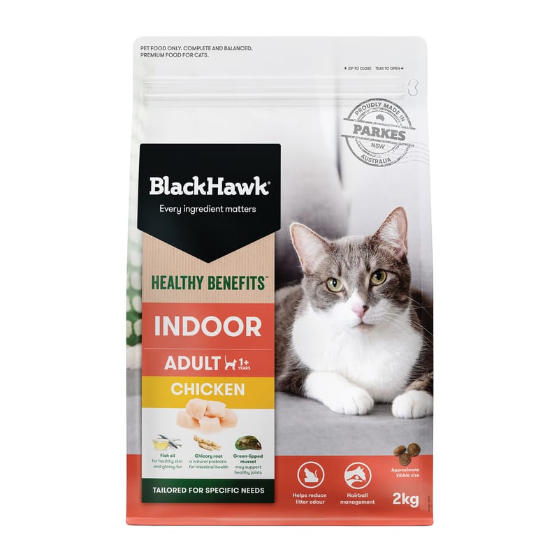 Black Hawk Healthy Benefits Indoor Adult Dry Cat Food Chicken professional product photo ready to upload to shopify