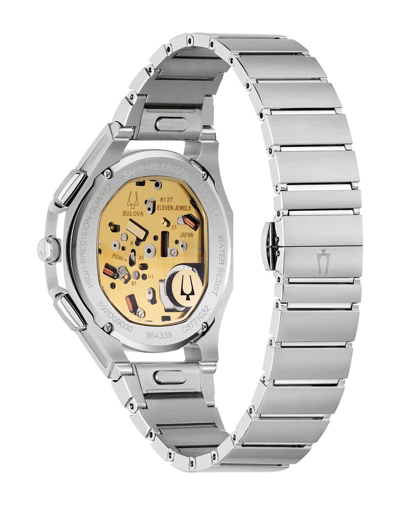 Bulova Curv Chronograph 41mm professional product photo ready to upload to shopify