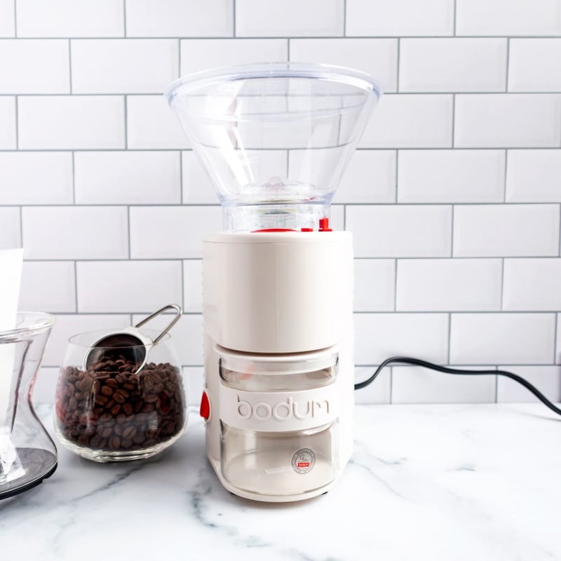 Burr Grinder - Off White professional product photo ready to upload to shopify