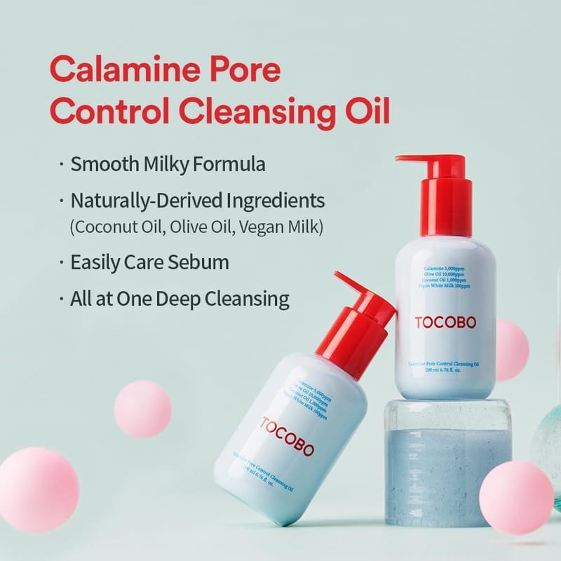 Calamine Pore Control Cleansing Oil 200ml professional product photo ready to upload to shopify