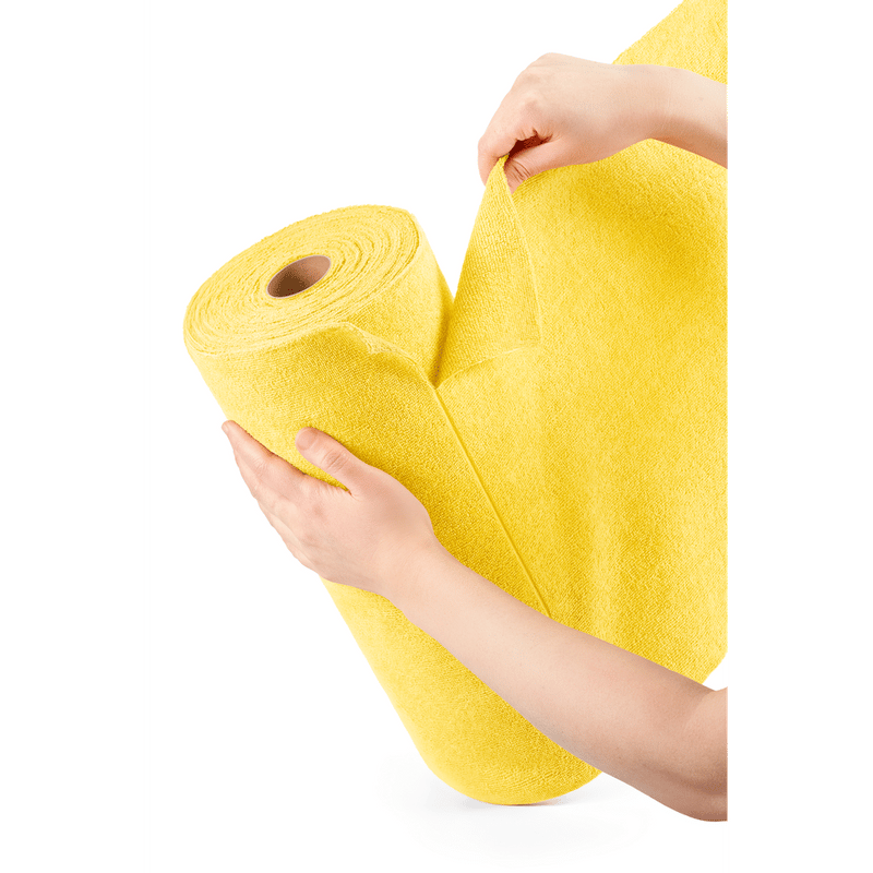 Cartec Roll of Tear Away Microfibre Cloths Yellow professional product photo ready to upload to shopify