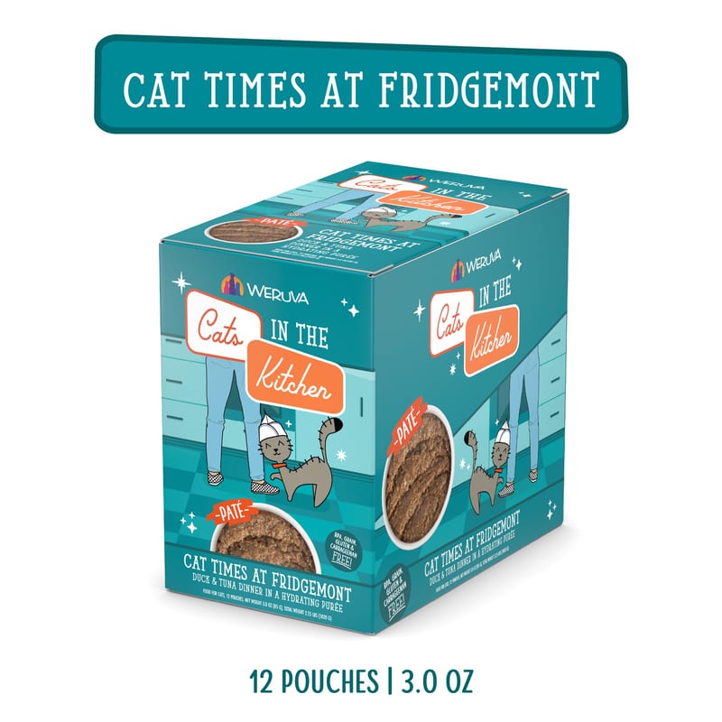 CATS IN THE KITCHEN GRAIN FREE SLIDE N' SERVE CAT FOOD 3OZ POUCH professional product photo ready to upload to shopify