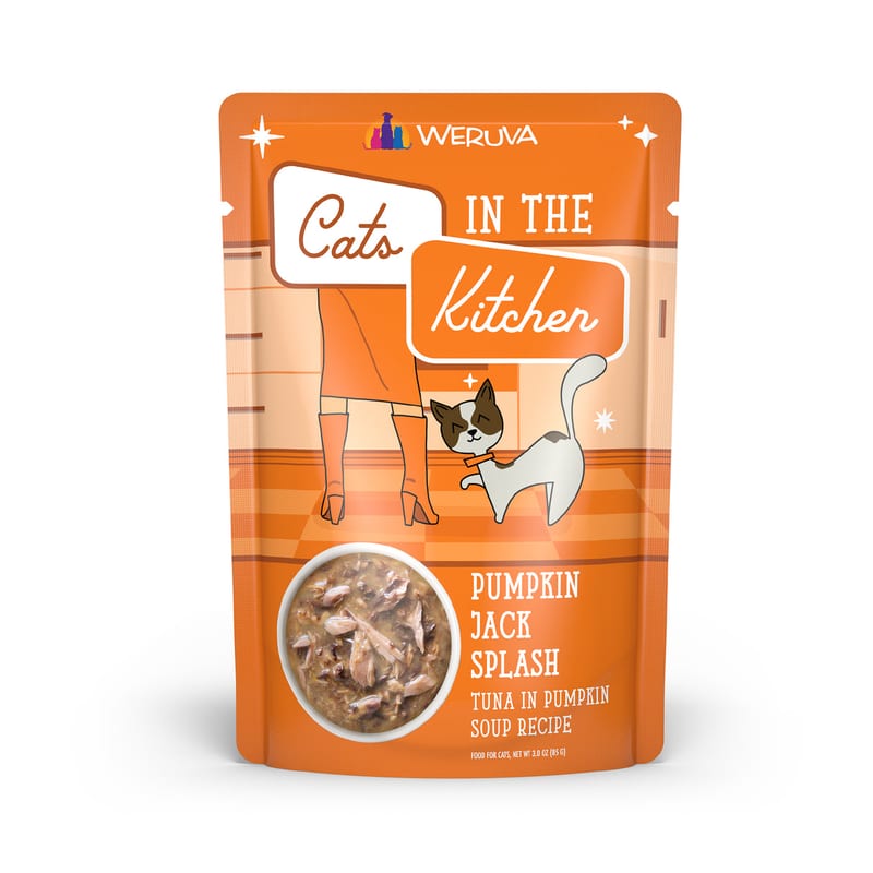 CATS IN THE KITCHEN CAT PUMPKIN JACK 3OZ POUCH professional product photo ready to upload to shopify