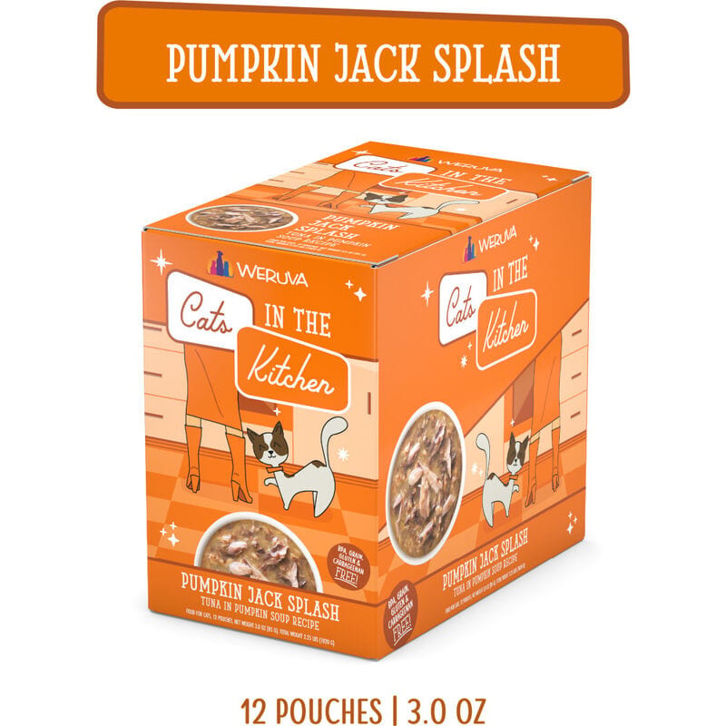 CATS IN THE KITCHEN CAT PUMPKIN JACK 3OZ POUCH professional product photo ready to upload to shopify