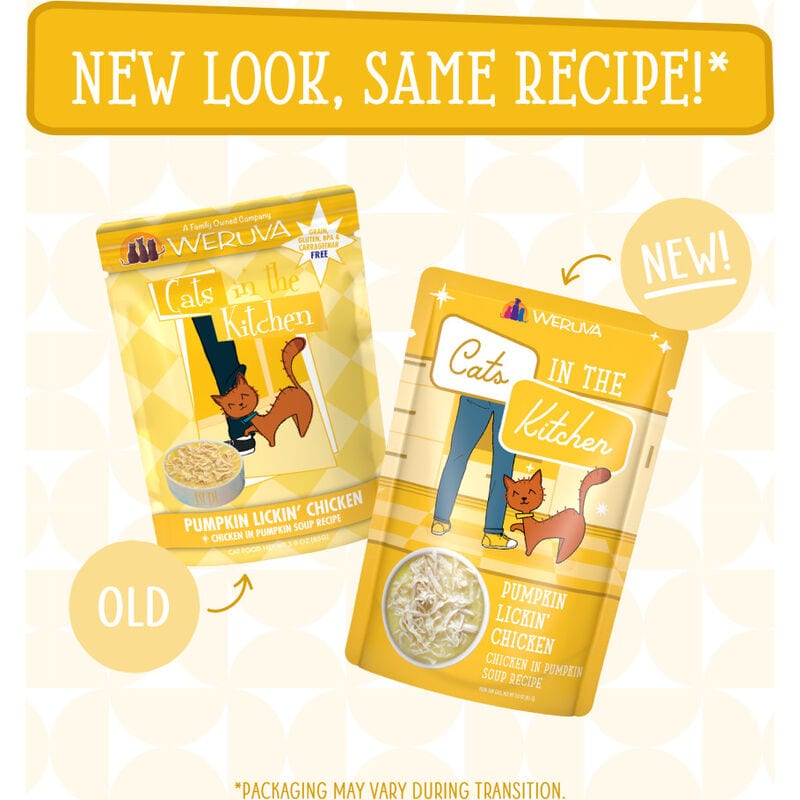 CATS IN THE KITCHEN Cat Pumpkin Lickin Chicken 3oz Pouch professional product photo ready to upload to shopify