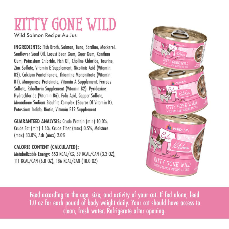 CATS IN THE KITCHEN Kitty Gone Wild 3.2oz professional product photo ready to upload to shopify