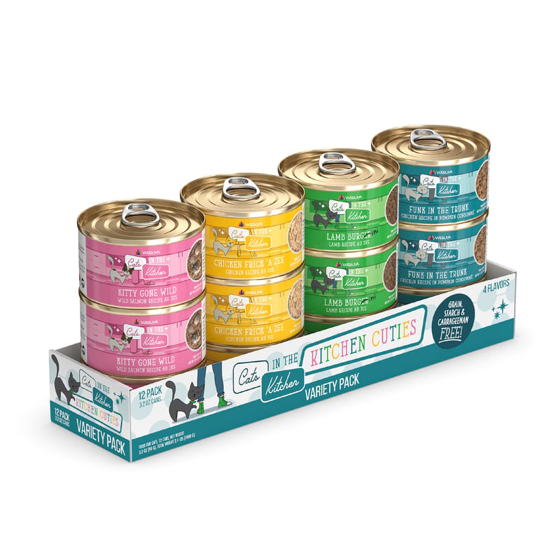 Cats in the Kitchen Kitchen Cuties Variety Pack Wet Cat Food, 3.2 Oz Case of 12 professional product photo ready to upload to shopify
