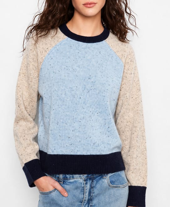 Charlie B Raglan Crw Jacquard professional product photo ready to upload to shopify