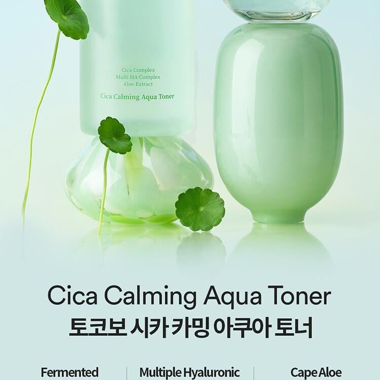 Cica Calming Aqua Toner 200ml professional product photo ready to upload to shopify
