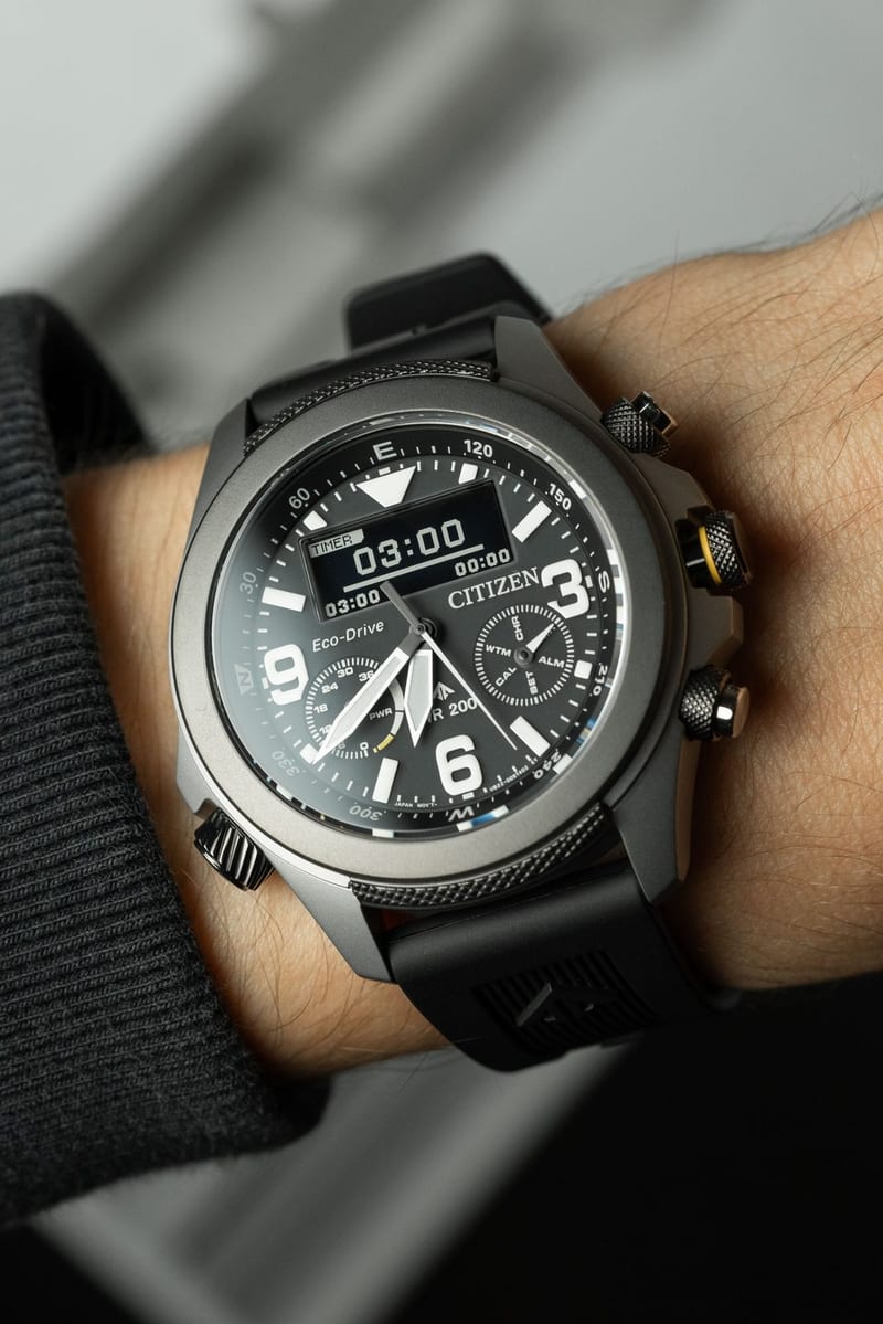 Citizen Promaster 35th Anniversary Eco-Drive Combination 44mm professional product photo ready to upload to shopify
