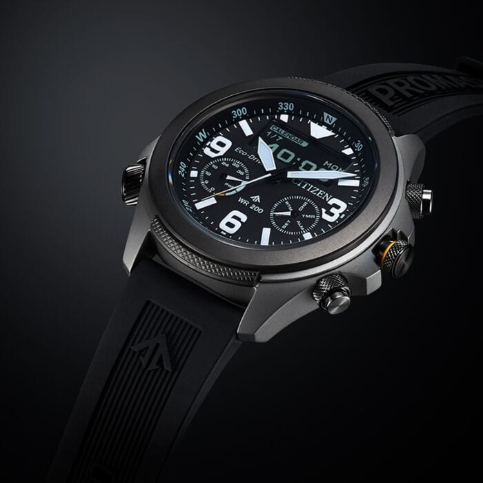 Citizen Promaster 35th Anniversary Eco-Drive Combination 44mm professional product photo ready to upload to shopify