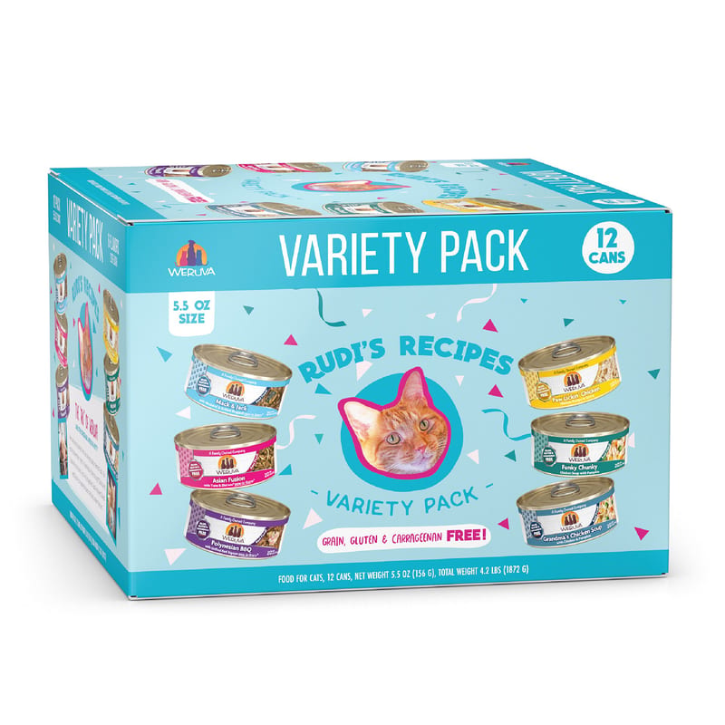 Classics Rudi's Recipes Variety Pack Wet Cat Food, 5.5 Oz., Count of 12 professional product photo ready to upload to shopify