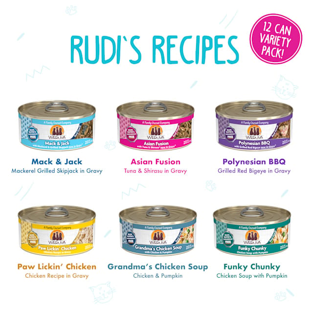 Classics Rudi's Recipes Variety Pack Wet Cat Food, 5.5 Oz., Count of 12 professional product photo ready to upload to shopify