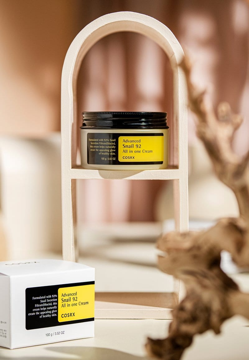 COSRX Advanced Snail 92 All In One Cream 100g professional product photo ready to upload to shopify