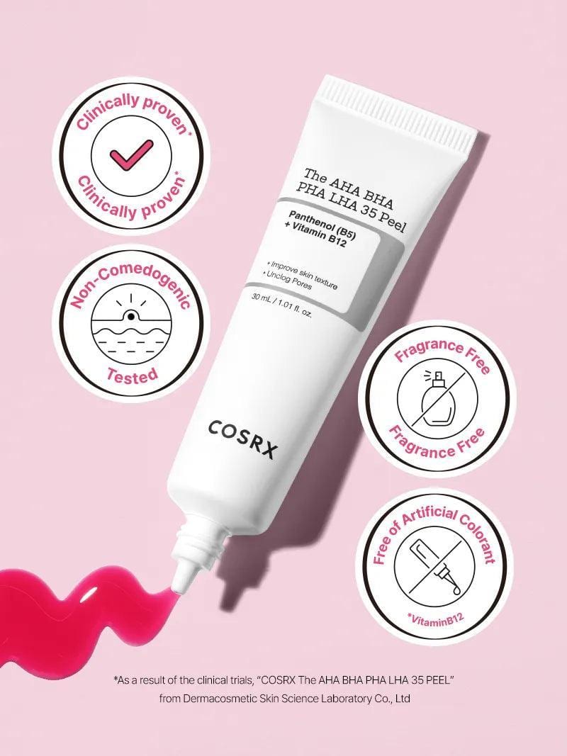 COSRX The AHA BHA PHA LHA 35 Peel 30 mL professional product photo ready to upload to shopify