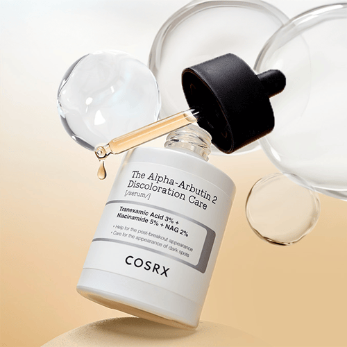 COSRX The Alpha-Arbutin 2% Discoloration Care Serum 50ml professional product photo ready to upload to shopify