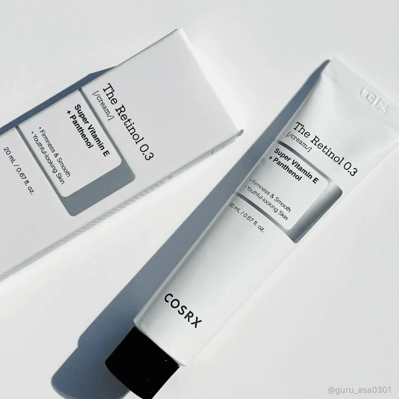 COSRX The Retinol 0.3 Cream 20 mL professional product photo ready to upload to shopify