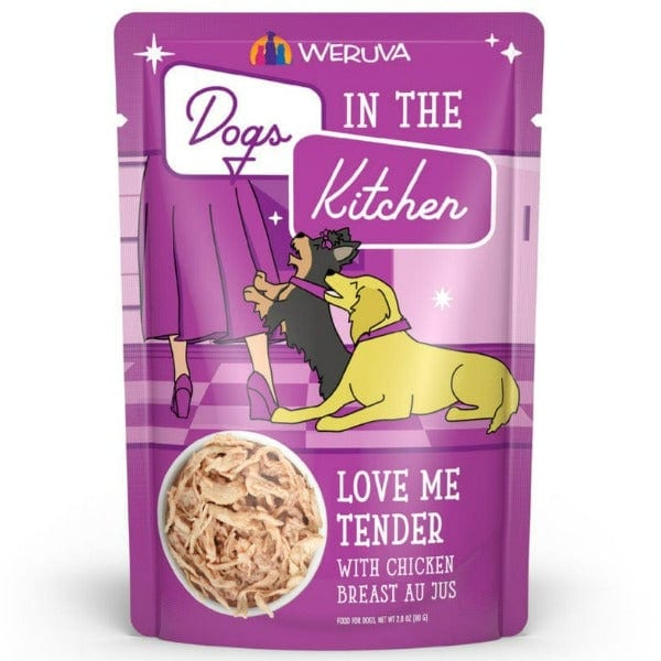 Dogs in the Kitchen Classic Love Me Tender 2.8oz Pouch professional product photo ready to upload to shopify