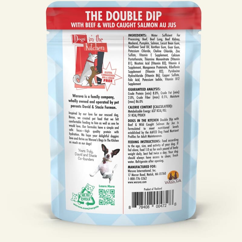 Dogs in the Kitchen The Double Dip 2.8oz Pouch professional product photo ready to upload to shopify
