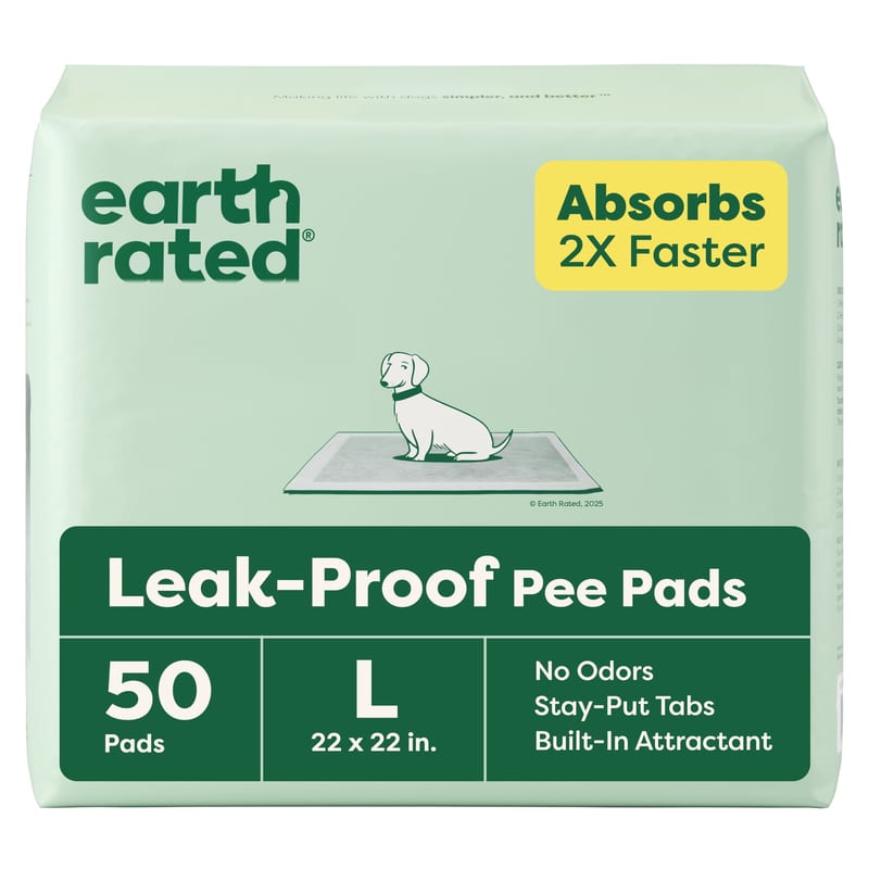EARTH RATED Puppy Pee Pads - Large 22x23 professional product photo ready to upload to shopify