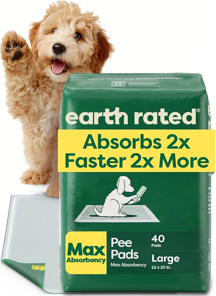 EARTH RATED Puppy Pee Pads - Large 22x23 professional product photo ready to upload to shopify