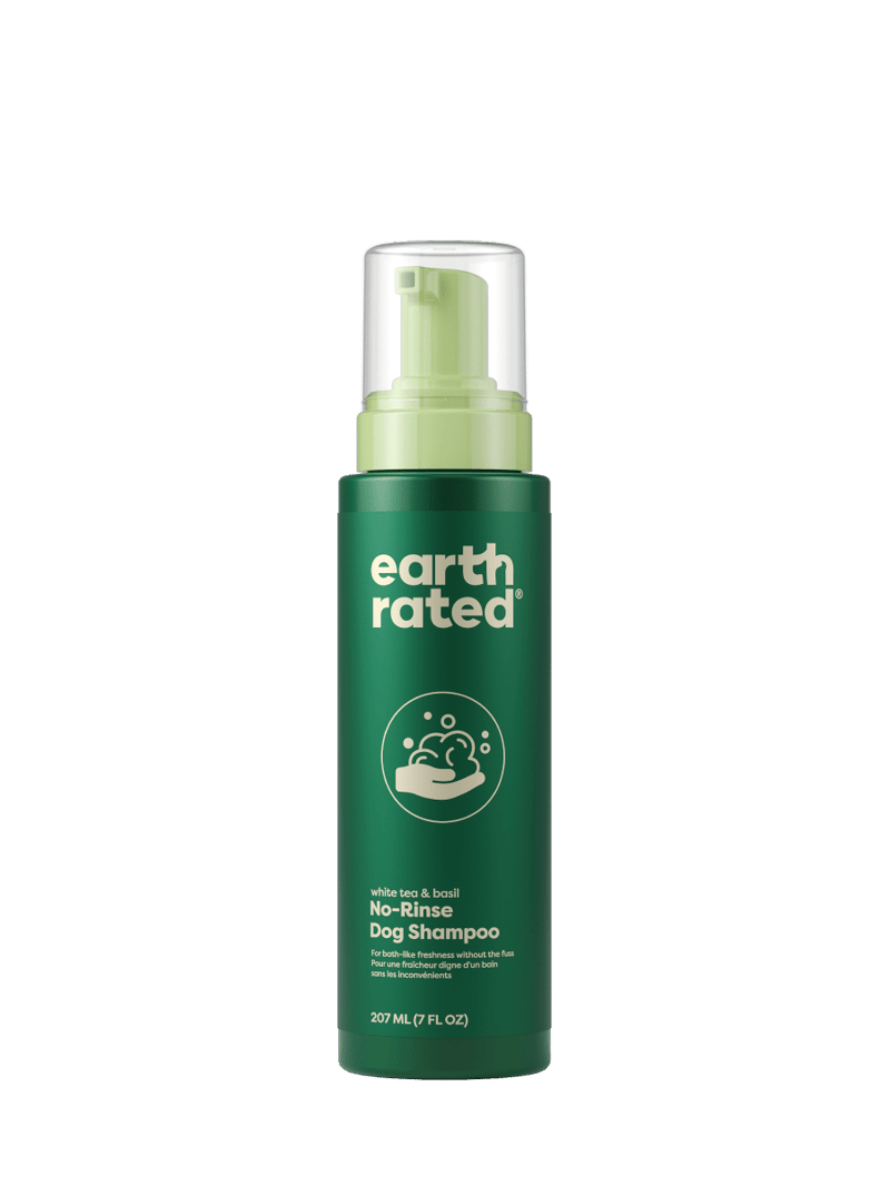 Earth Rated Dog Shampoo No Rinse 7oz professional product photo ready to upload to shopify