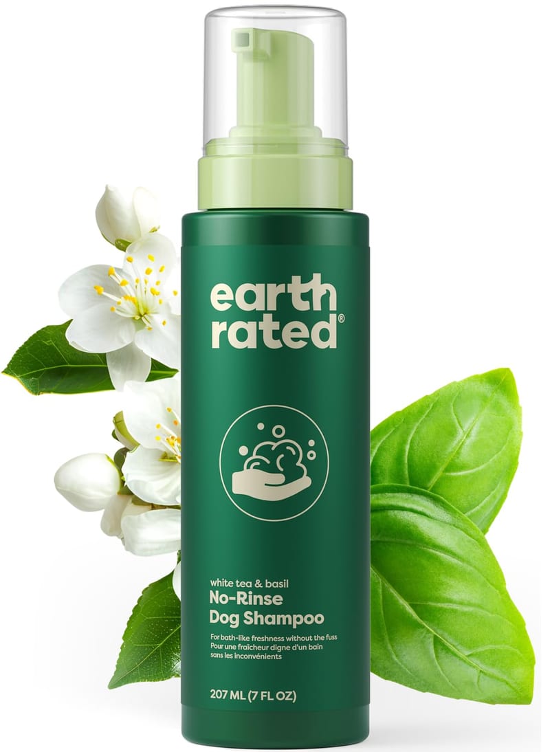 Earth Rated Dog Shampoo No Rinse 7oz professional product photo ready to upload to shopify