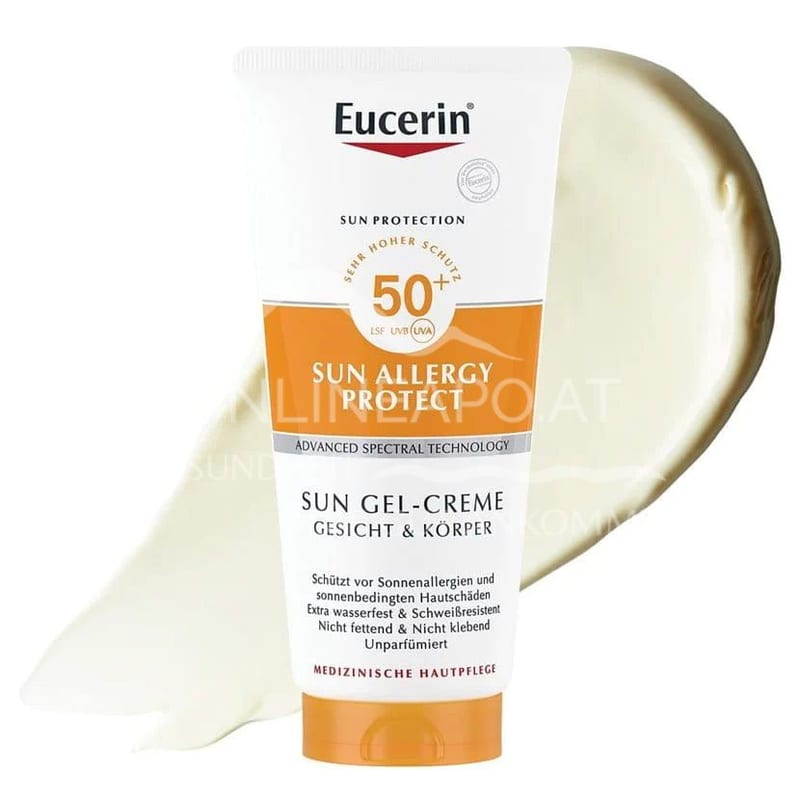 Eucerin Sun Allergy Protect SPF 50 200 ml professional product photo ready to upload to shopify