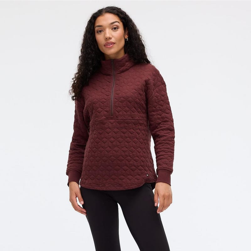 FIG Freya 1/2 Zip Long Quilted Sweater professional product photo ready to upload to shopify