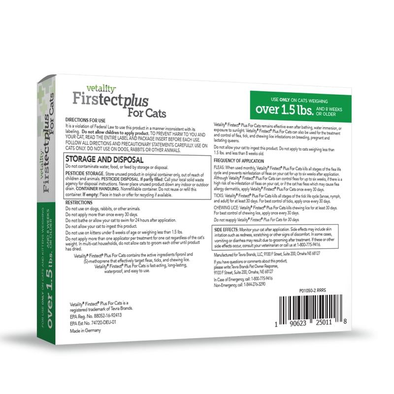Firstect Plus for Cats professional product photo ready to upload to shopify