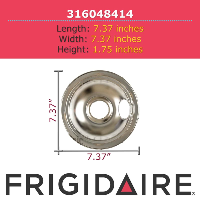 Frigidaire Chrome Pan, 6 inches professional product photo ready to upload to shopify