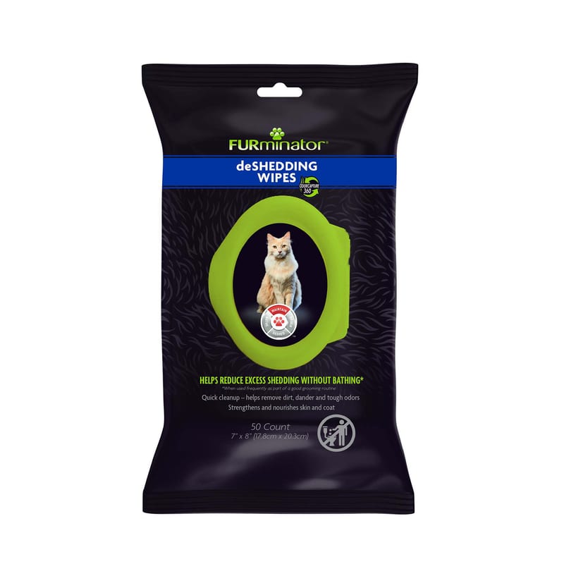 FURMINATOR DE-SHED WIPES CAT 50 CT professional product photo ready to upload to shopify